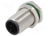 Connector: M12; socket; PIN: 3; male; 250V; IP67; THT; 4A BULGIN