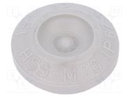 Grommet; Ømount.hole: 20mm; elastomer thermoplastic TPE; grey HT HI TECH POLYMERS