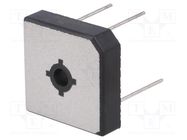 Bridge rectifier: single-phase; Urmax: 1kV; If: 15A; Ifsm: 300A DC COMPONENTS