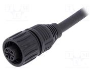 Connector: circular; plug; PIN: 4; female; cables; ECOMATE (C016) AMPHENOL
