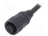 Connector: circular; plug; PIN: 4; female; cables; ECOMATE (C016) AMPHENOL