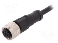 Cable: for sensors/automation; M12; PIN: 4; straight; 2m; plug; 4A LAPP