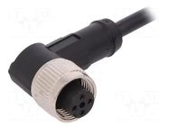 Cable: for sensors/automation; M12; PIN: 4; angled; 5m; plug; 250VAC LAPP