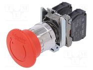 Switch: emergency stop; 22mm; Stabl.pos: 2; NC x2; red; none; IP66 