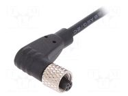 Connector: M5; plug; female; cables; PIN: 4; 1A; angled; IP67; 60V BULGIN