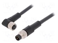 Cable: for sensors/automation; M8; PIN: 3; 2m; plug; 60VDC; 60VAC; 4A LAPP
