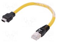 Cable; ix Industrial®; ix Industrial plug,RJ45 plug; 0.2m; PVC HARTING