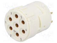 Connector: M23; contact insert; PIN: 7; female; soldering; 300V; 20A HARTING