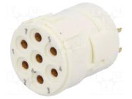Connector: M23; contact insert; PIN: 7; female; soldering; 20A; 300V HARTING
