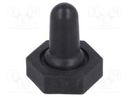 Cap; for toggle switches; Mat: neoprene rubber; black Marquardt