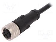 Connection lead; M12; PIN: 4; straight; 10m; plug; 250VAC; 4A; PVC LAPP