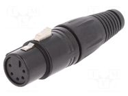 Connector: XLR; plug; female; PIN: 5; straight; for cable; soldering CLIFF