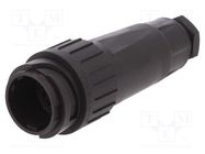 Connector: circular; plug; for cable; PIN: 18; male; w/o contacts AMPHENOL