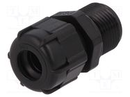 Cable gland; with long thread; PG11; IP68; polyamide; black BM GROUP