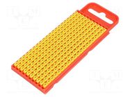 Markers; Marking: F; 2÷2.8mm; polyamide; yellow; -40÷85°C; push-in HELLERMANNTYTON