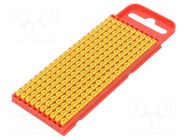 Markers; Marking: J; 2÷2.8mm; polyamide; yellow; -40÷85°C; push-in HELLERMANNTYTON