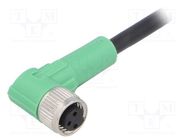 Connection lead; M8; PIN: 3; angled; 5m; plug; 250VAC; 4A; -25÷90°C PHOENIX CONTACT