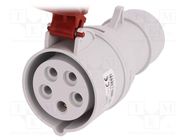 Connector: AC supply 3-phase; plug; female; 16A; 400VAC; IEC 60309 PAWBOL