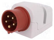 Connector: AC supply 3-phase; socket; male; 16A; 400VAC; IEC 60309 PAWBOL