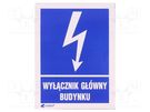 Safety sign; informative; self-adhesive folie; W: 74mm; H: 105mm ANRO