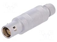 Connector: circular; 1S; plug; male/female; PIN: 3; soldering; 10A LEMO