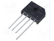 Bridge rectifier: single-phase; Urmax: 400V; If: 8A; Ifsm: 175A DC COMPONENTS