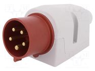 Connector: AC supply 3-phase; socket; male; 32A; 400VAC; IEC 60309 PAWBOL