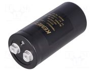 Capacitor: electrolytic; 180mF; 25VDC; Ø51x105mm; Pitch: 22.2mm KEMET