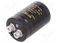 Capacitor: electrolytic; 910uF; 250VDC; Ø36x52mm; Pitch: 12.8mm KEMET