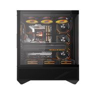 Darkflash DY460 computer case (Black) + 4 ARGB fans, darkFlash