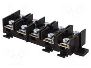 Connector: terminal block; 76A; screw terminal; black; 16mm2 PAWBOL