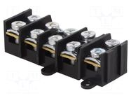 Connector: terminal block; 57A; screw terminal; black; 10mm2 PAWBOL