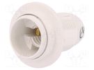 Lampholder: for lamp; E14; with flange; Body: white; Ø: 28mm; L: 57mm PAWBOL