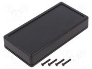 Enclosure: multipurpose; X: 65mm; Y: 130mm; Z: 25mm; 1599; ABS; black HAMMOND