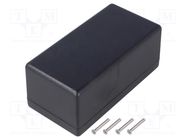 Enclosure: multipurpose; X: 66mm; Y: 131mm; Z: 55mm; 1594; ABS; black HAMMOND