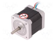 Motor: DC; stepper; 12VDC; step 1,8°; 0.35Nm; 0.4A; 42x42x47mm WObit