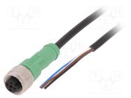 Connection lead; M12; PIN: 4; straight; 5m; plug; 250VAC; 4A; PVC PHOENIX CONTACT