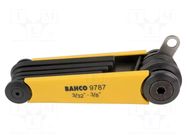 Kit: keys; hex key; 1/4",1/8",3/8",3/16",3/32",5/16",5/32" BAHCO