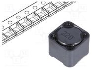 Inductor: wire; SMD; 22uH; 5A; 39mΩ; ±20%; 12x12x10mm; -40÷125°C Viking