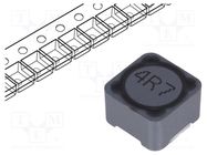 Inductor: wire; SMD; 4.7uH; 6.8A; 16mΩ; ±20%; 12x12x8mm; -40÷125°C Viking