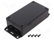 Enclosure: multipurpose; X: 62mm; Y: 112mm; Z: 32mm; 1591; ABS; black HAMMOND