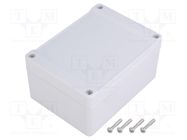 Enclosure: multipurpose; X: 90mm; Y: 120mm; Z: 60mm; 1555; grey HAMMOND