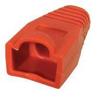 BOOT, RJ45 PLUG CONN, 1POS, PVC, RED