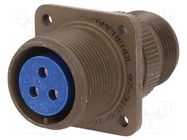 Connector: circular; socket; PIN: 3; female; soldering; 97; 23A AMPHENOL