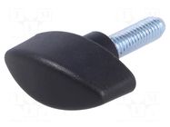 Knob wing; Ext.thread: M8; 25mm; H: 24.5mm; polyamide; W: 40mm ELESA+GANTER