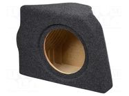 Car loudspeaker enclosure; MDF; grey melange; 250mm; BMW; 17l BASSER
