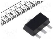 Transistor: NPN; bipolar; Darlington; 80V; 0.5A; 1W; SOT89 NTE Electronics