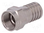 Connector: F; plug; male; straight; 75Ω; RG6; crimped (hex) CABELCON