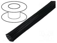 Braid; polyester; black; Package: 50m; ØBraid : 13÷20nom.15mm 4CARMEDIA