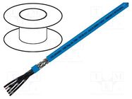 Wire; OZ-BL-CY; 4x1mm2; shielded,tinned copper braid; PVC; blue HELUKABEL